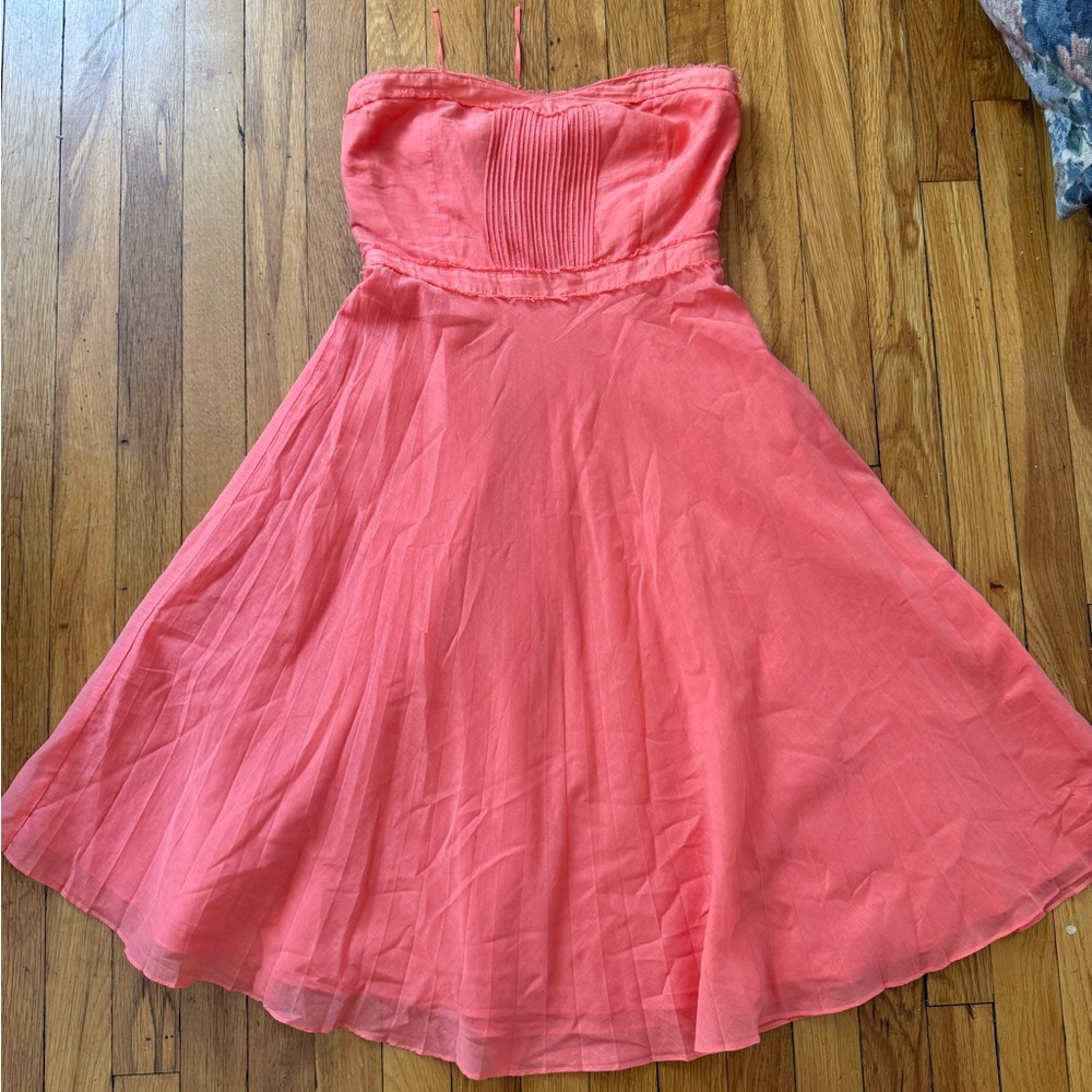 J. Crew Coral Strapless Dress